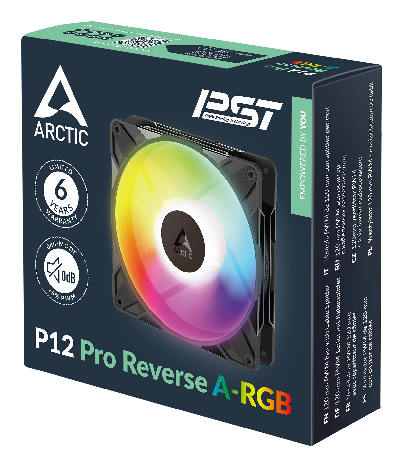 ARCTIC Freezer P12 Pro Reverse A-RGB - 3 Pack Computer behuizing Ventilator 12 cm Zwart 3 stuk(s) - Afbeelding 8