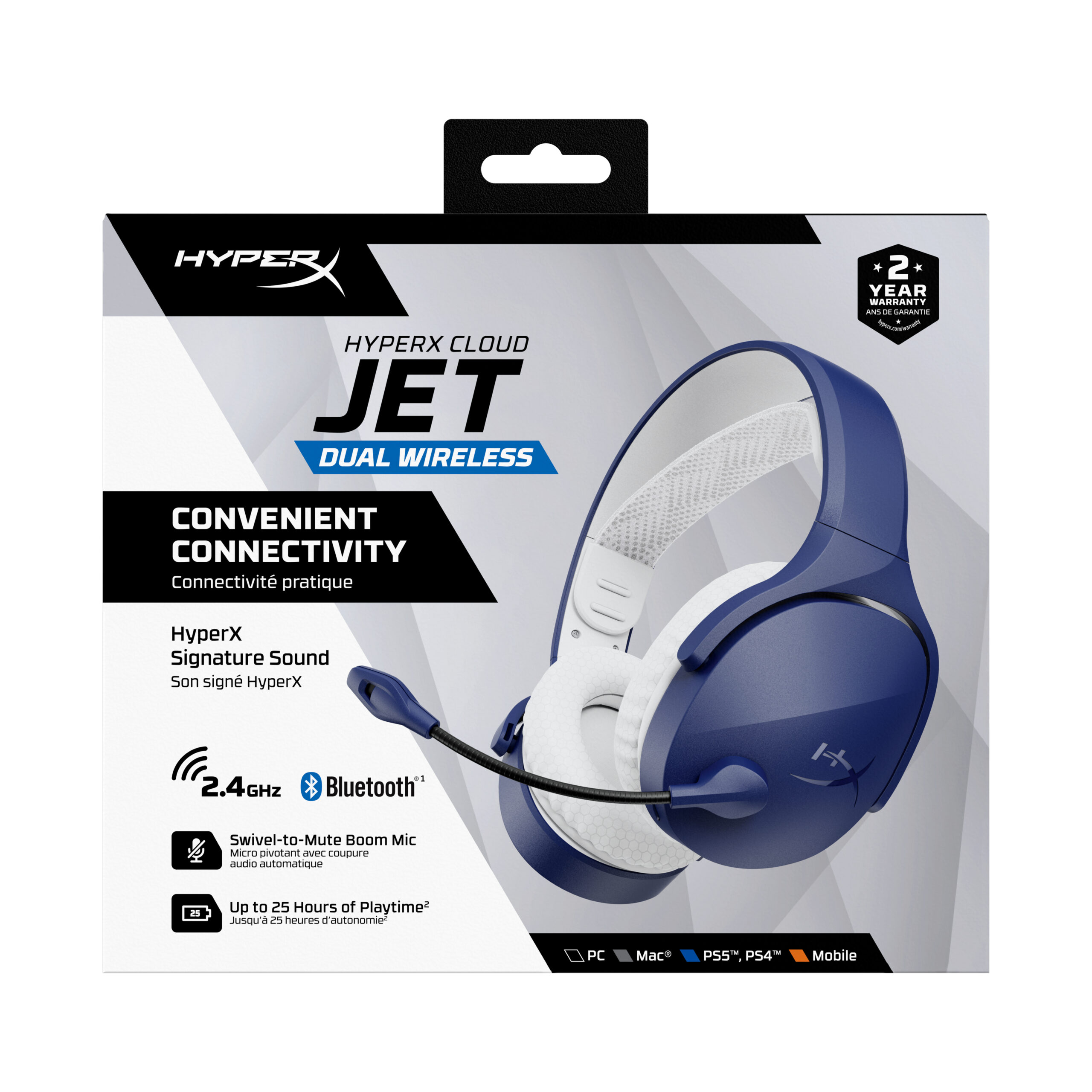HyperX Cloud Jet - Wireless Gaming Headset (Light Blue) - Afbeelding 11