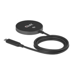 CLUB3D CAC-3027 Qi2 25W draadloze oplader zwart Qi 2.2 MagSafe-compatibel magnetisch pad