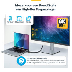 StarTech.com 2m Gecertificeerde Ultra High Speed HDMI Kabel, 8K 60Hz/4K 120Hz, HDMI 2.1 Kabel met HDR10+ / eARC, 48Gbps, 8K HDMI Kabel voor Monitor/TV/Scherm - Afbeelding 10