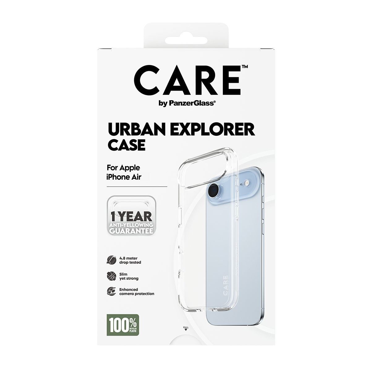 PanzerGlass CARE by ® Flagship Case Transparent Urban Explorer w. Clear Frame iPhone Air mobiele telefoon behuizingen Hoes Transparant - Afbeelding 4