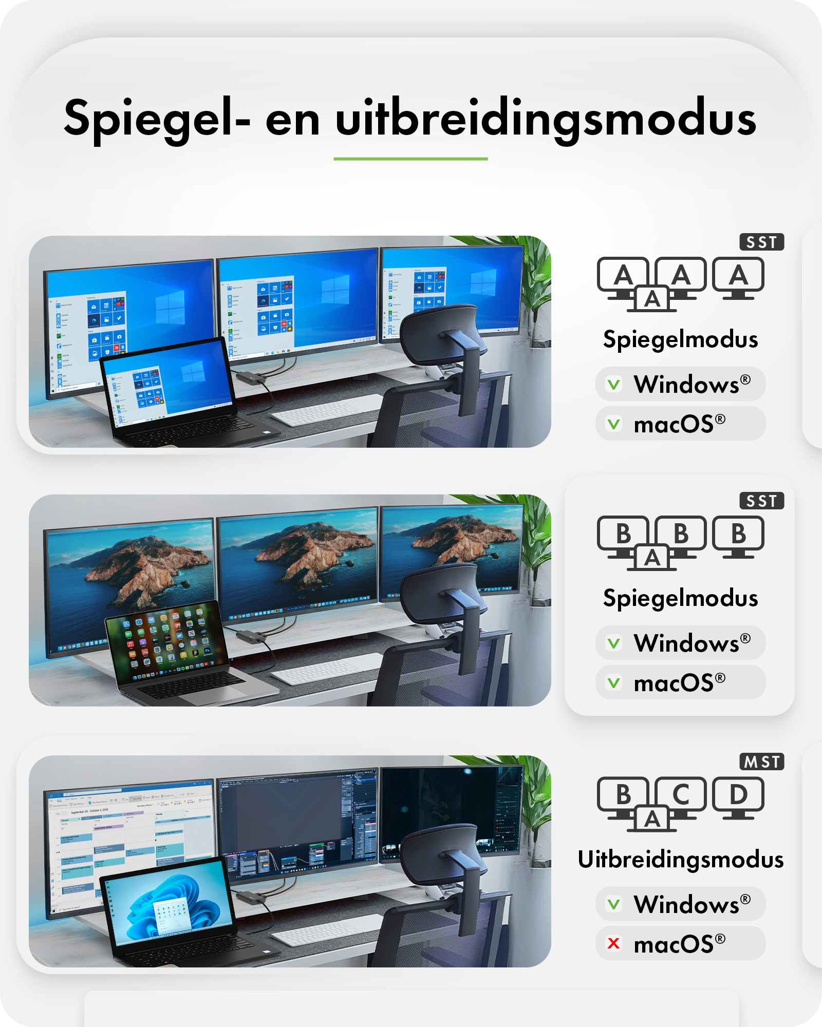ICY BOX Adapter voor USB Type-C naar 3x HDMI - Afbeelding 7
