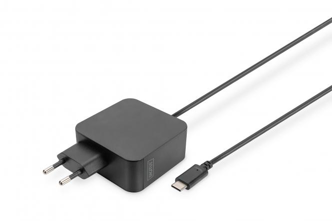 DIGITUS Notebook Lader USB-C, 65W zwart