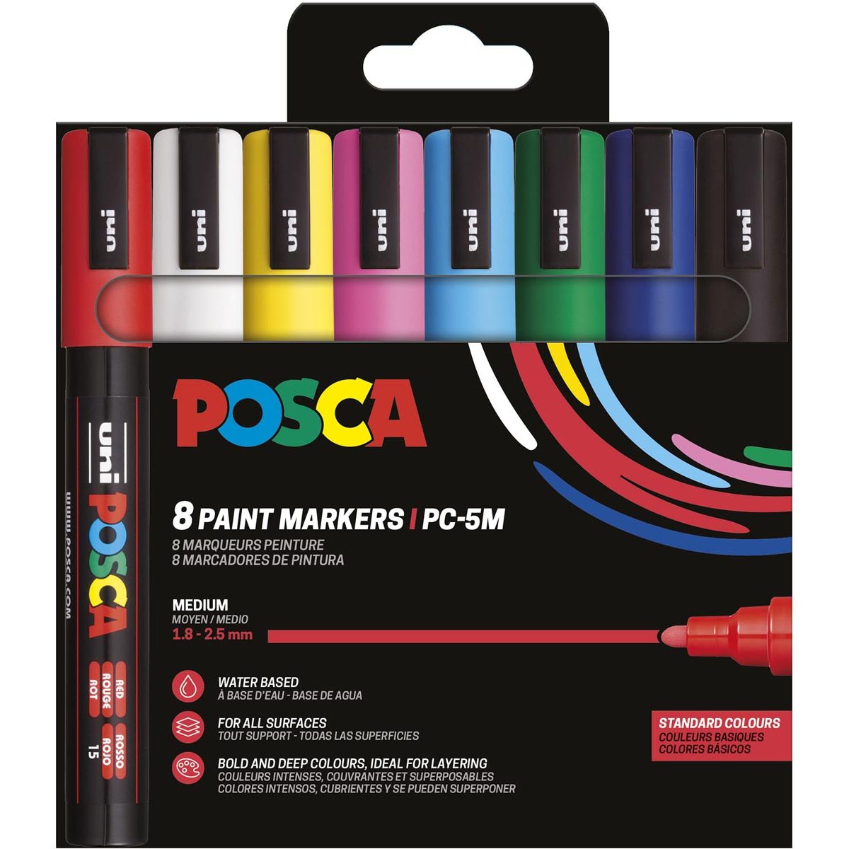 POSCA markeer stift UNI PC-5M 8er Set Basic