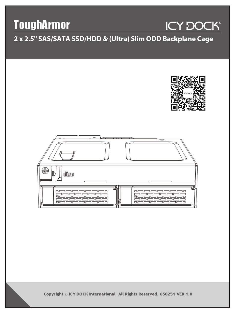 Backplane IcyDock 2x6,3cm SATAI-III in 1x5,25 HDD/SSD retail