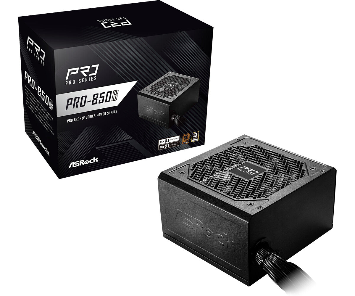 ASRock Pro Series PRO-850B       850W ATX 80+ Bronze   black