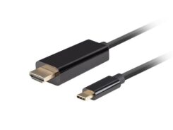 LANBERG USB-C(M)->HDMI(M) Kabel 1,0m 4K 60Hz schwarz