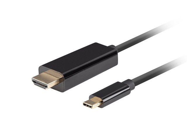 LANBERG USB-C(M)->HDMI(M) Kabel 1,0m 4K 60Hz schwarz