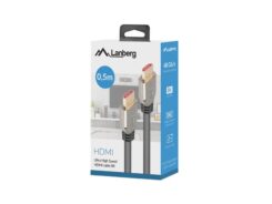 LANBERG HDMI M/M V2.1 Kabel 0,5m 8K 60Hz schwarz