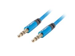 LANBERG Audiokabel Minijack 3.5mm M/M 3 PIN 1,0m PREMIUM bl