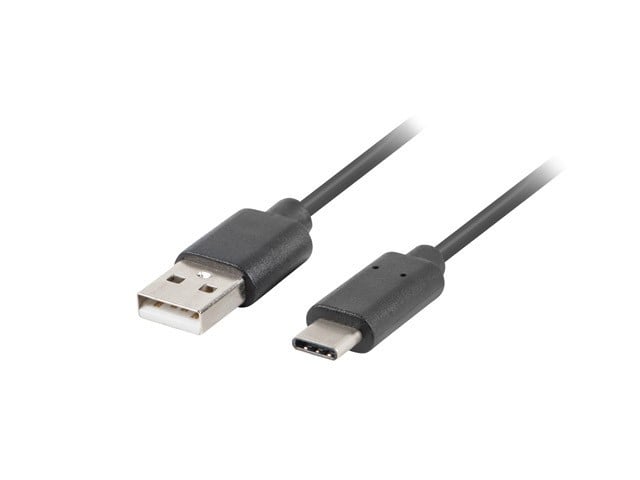 LANBERG USB-C(M)->USB-A(M)2.0 Kabel 0,5m schwarz