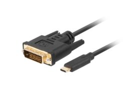LANBERG USB-C(M)->DVI-D(24+1)(M) Kabel 3,0m schwarz