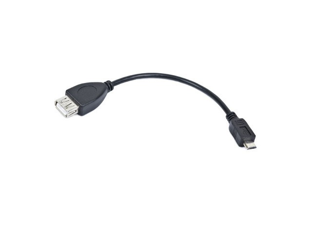 LANBERG USB Micro(M)->USB-A(F) 2.0 Kabel 0,15m OTG sw OEM
