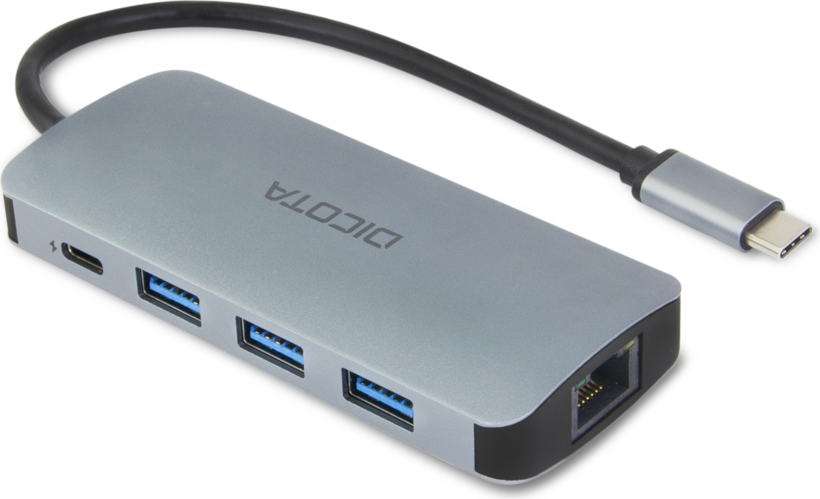 Dicota USB-C 8-in-1 Multi Hub 4K PD 100W silver