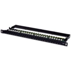 DIGITUS Patchpanel 0,5HE 24-Port Cat6 onafgeschermd zwart