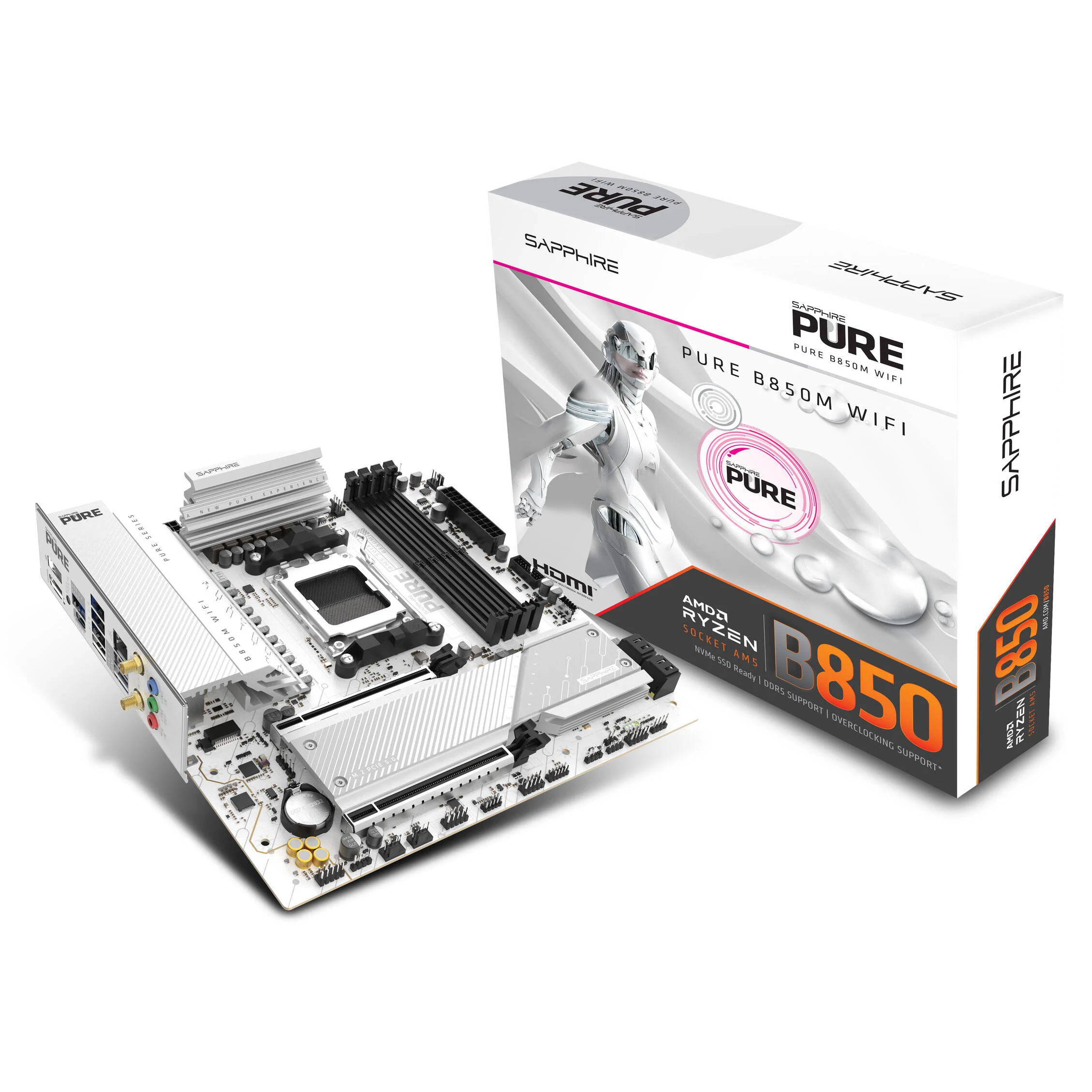 Sapphire MB PURE B850M WIFI                AMD,AM5,DDR5,MATX
