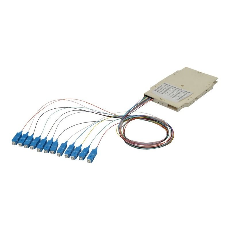 DIGITUS Spleißkassette m.12 Pigtails,vormontiert,LC(APC),OS2