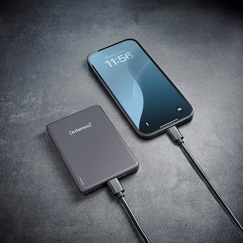 Intenso Magnetic Wireless Power Bank 5000 mAh Grey USB-C