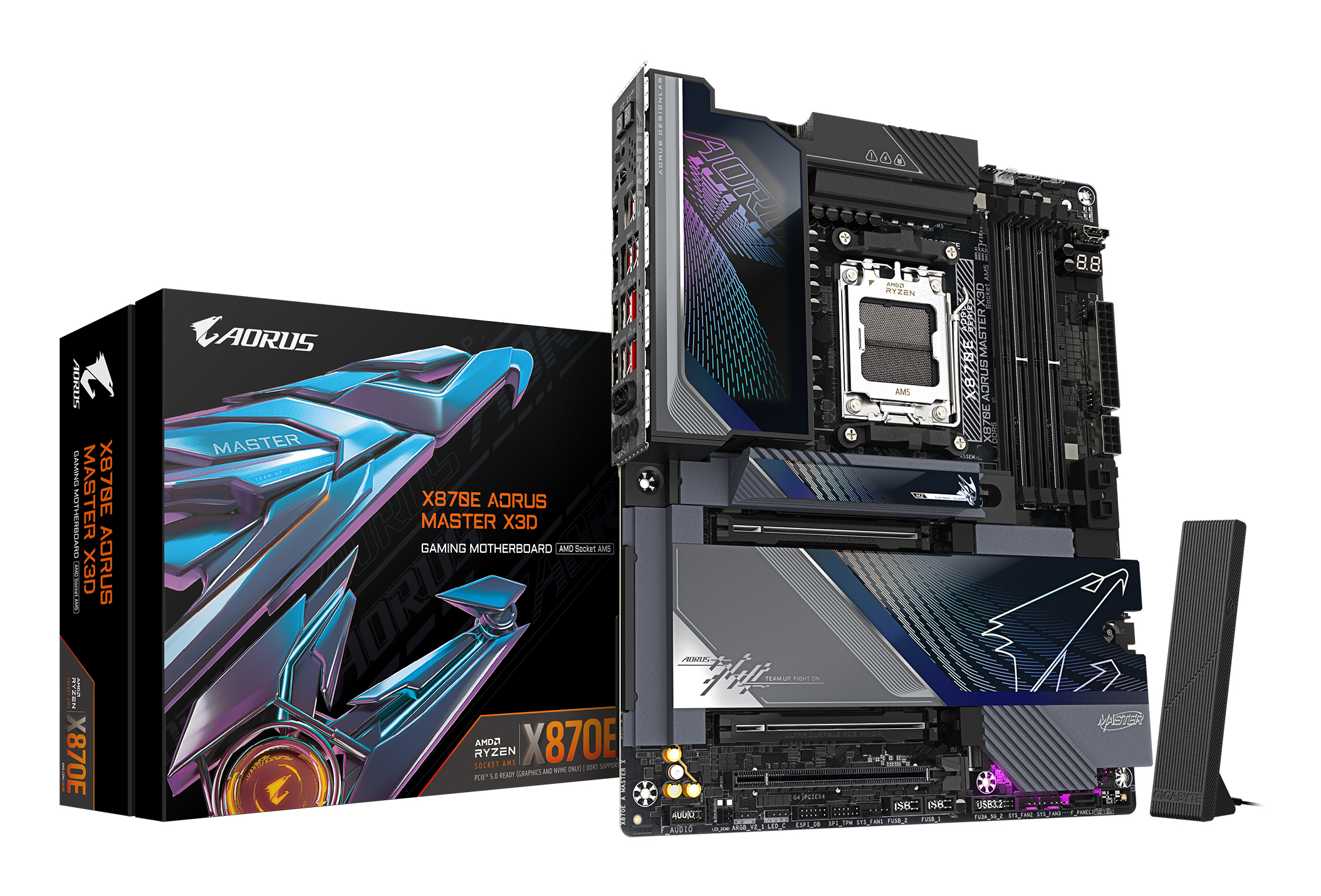 GIGABYTE X870E AORUS MASTER X3D AMD X870E Socket AM5 ATX - Afbeelding 2