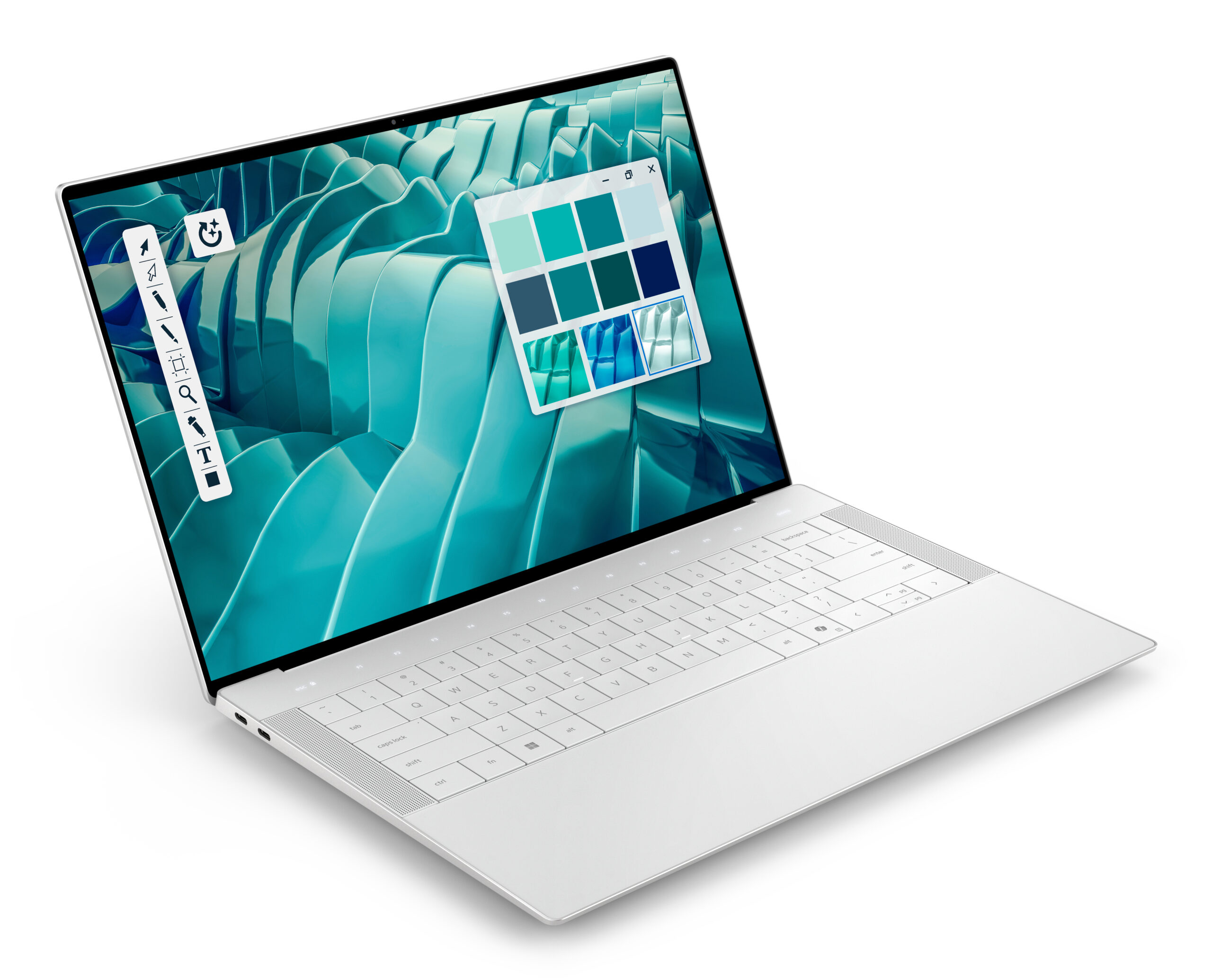 DELL 14 Premium DA14250 Intel Core Ultra 7 255H Laptop 36,8 cm (14.5") WUXGA 32 GB LPDDR5x-SDRAM 1 TB SSD NVIDIA GeForce RTX 4050 Wi-Fi 7 (802.11be) Windows 11 Pro US International Platina - Afbeelding 3