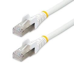 StarTech.com 2m CAT6a Ethernet Kabel, Wit, Low Smoke Zero Halogen (LSZH), 10GbE 500MHz 100W PoE++ Snagless RJ-45 S/FTP Netwerk Patch Kabel met Trekontlasting, Fluke Tested/ETL - Afbeelding 2