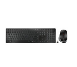 CHERRY DW 9500 SLIM toetsenbord Inclusief muis Universeel RF-draadloos + Bluetooth QWERTY Spaans Zwart, Grijs