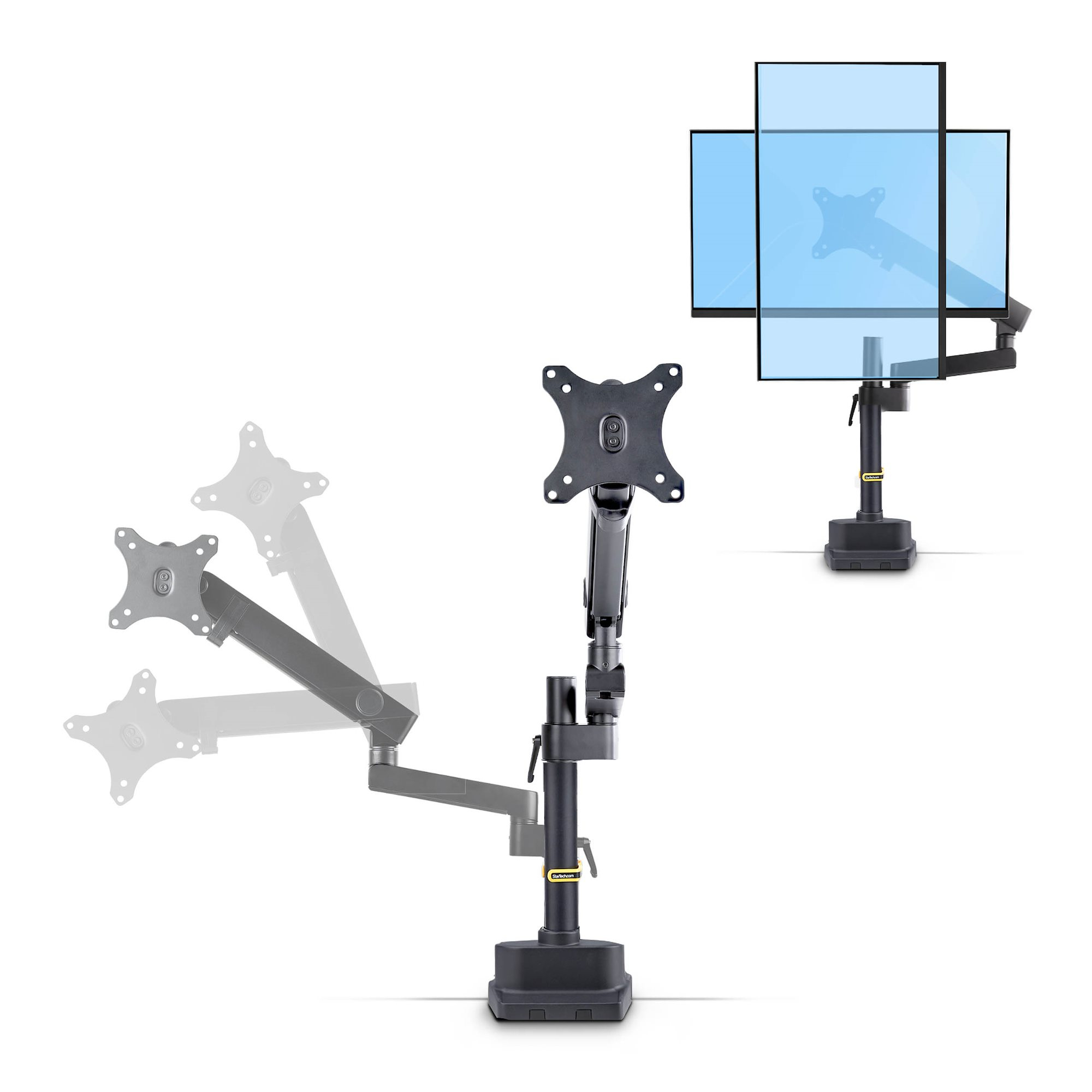 StarTech.com Monitor Arm voor Bureau, Tot 40inch Scherm/8kg, Mechanische Veerarm, C-Klem/Doorvoertule, Top-Down Installatie, Afstelling Zonder Gereedschap - Afbeelding 6