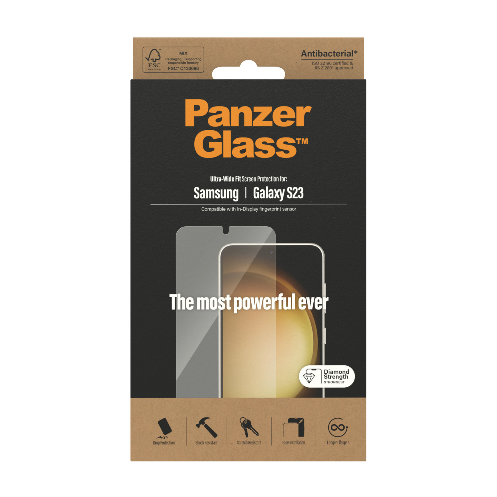 PanzerGlass ® Screen Protector Samsung Galaxy S23 | Ultra-Wide Fit Doorzichtige schermbeschermer 1 stuk(s) - Afbeelding 4