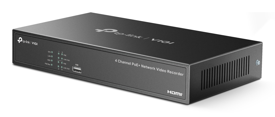 TP-Link VIGI NVR1004H-4P-2TB Zwart - Afbeelding 4