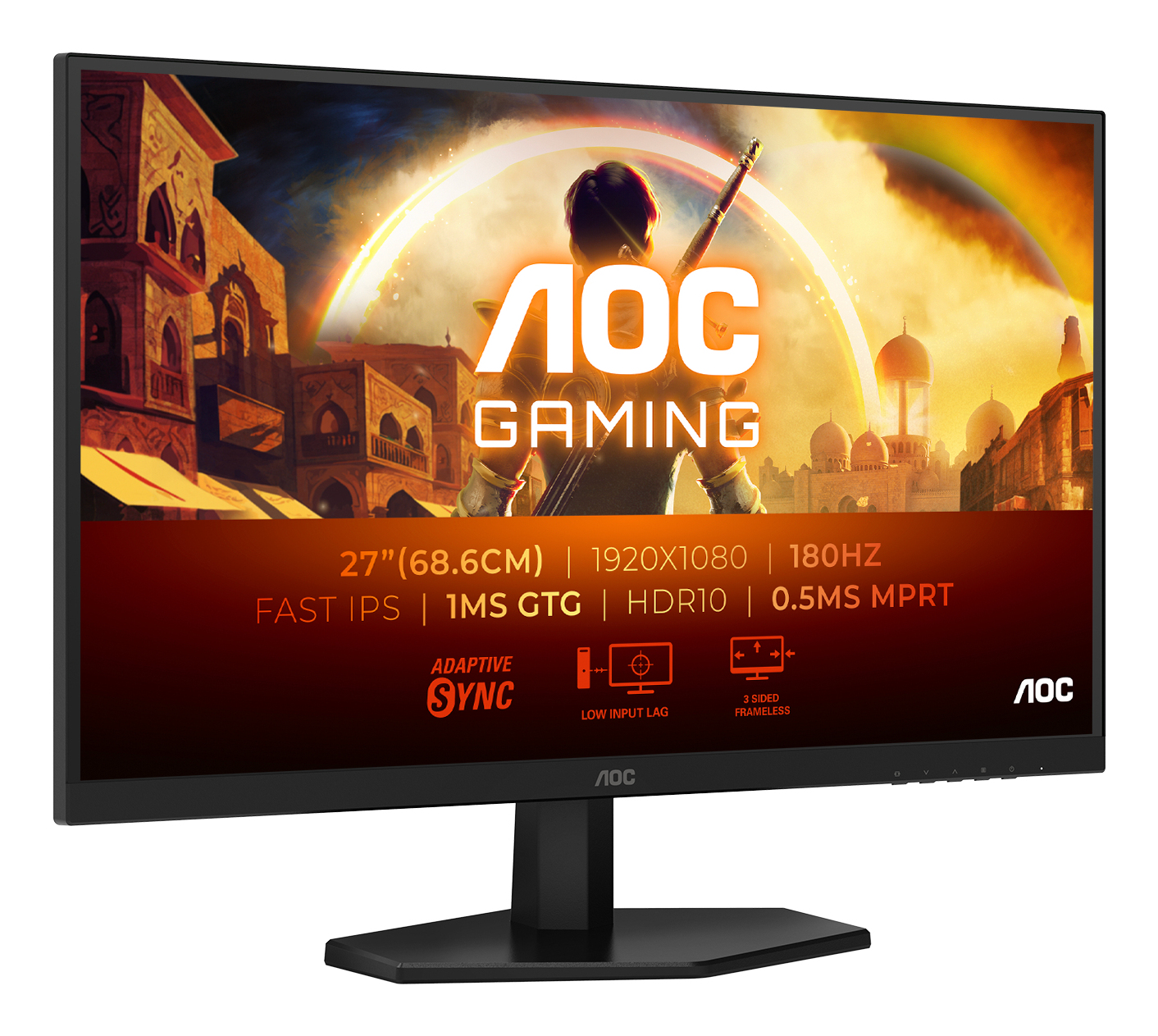 AOC G4 27G42E computer monitor 68,6 cm (27") 1920 x 1080 Pixels Full HD LCD Zwart - Afbeelding 3