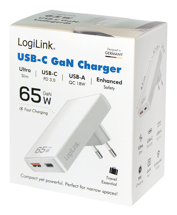 LogiLink PA0368 oplader voor mobiele apparatuur Universeel Wit AC Snel opladen Binnen - Afbeelding 4