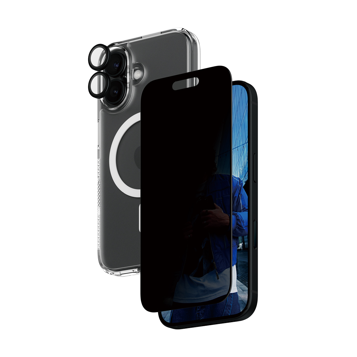 PanzerGlass ® 3-in-1 Privacy Protection Bundle iPhone 16 Doorzichtige schermbeschermer Apple 1 stuk(s) - Afbeelding 2