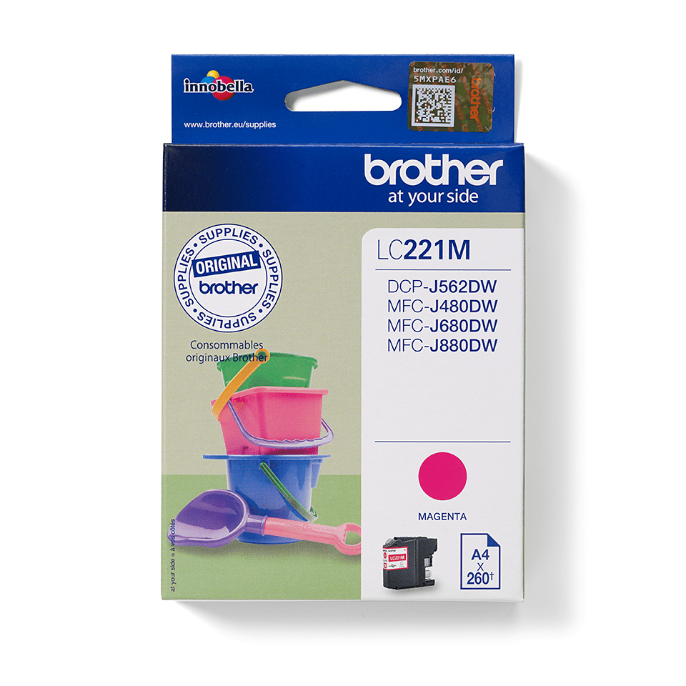Brother LC221M inktcartridge 1 stuk(s) Origineel Magenta - Afbeelding 2