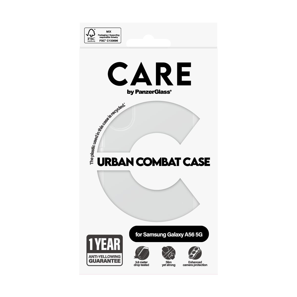 PanzerGlass CARE™ by ® Urban Combat Case Transparent Samsung Galaxy A56 5G mobiele telefoon behuizingen Hoes Transparant - Afbeelding 4