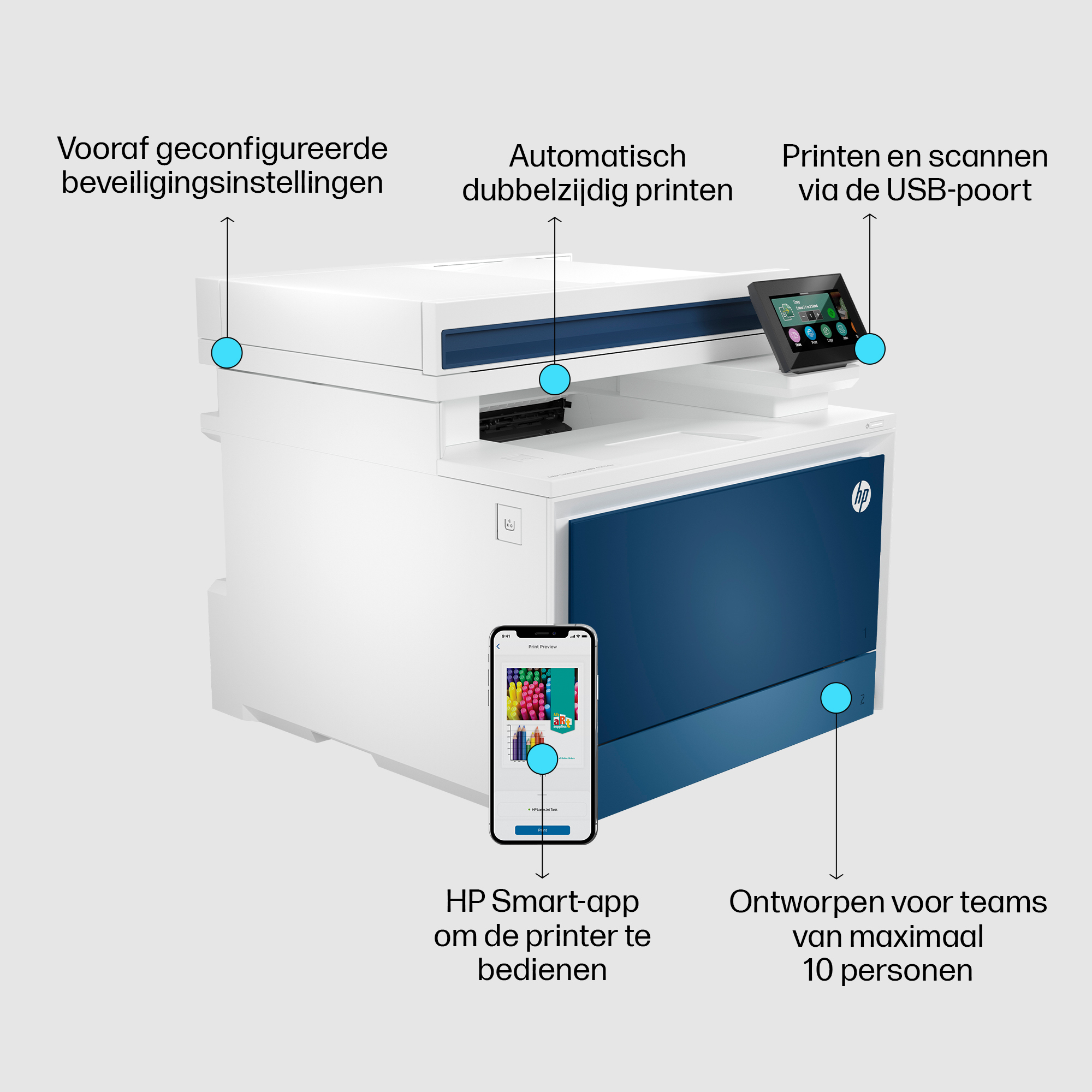 HP Color LaserJet Pro MFP 4302dw printer - Afbeelding 13