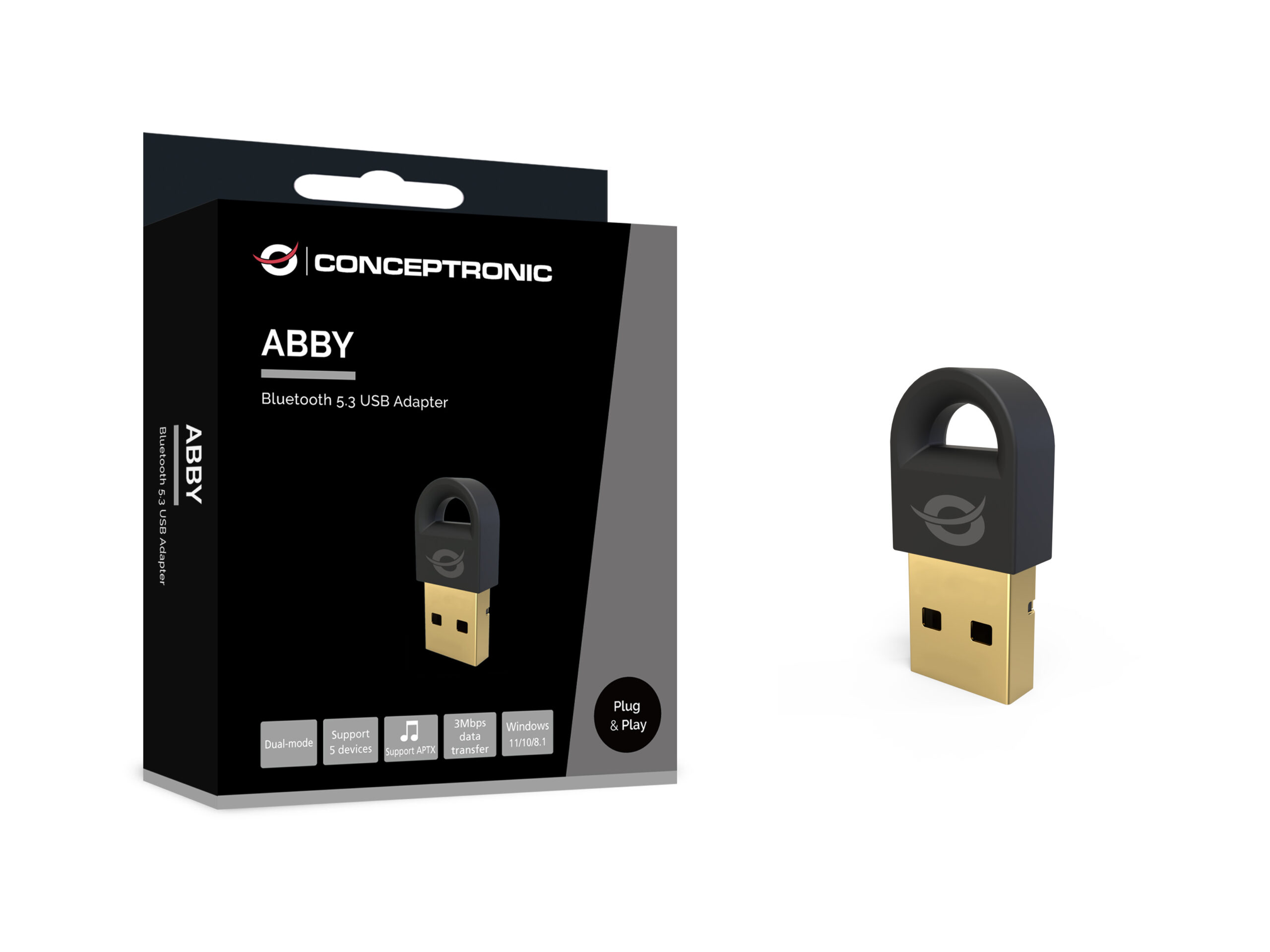Conceptronic ABBY16B netwerkkaart Bluetooth 3 Mbit/s - Afbeelding 6