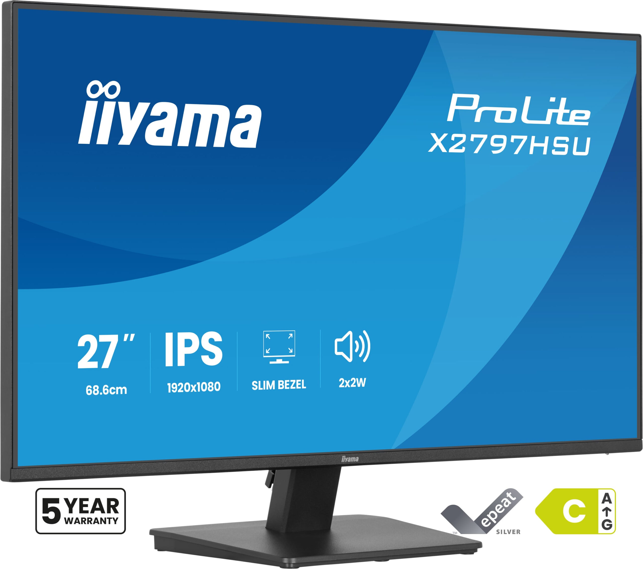 iiyama ProLite X2797HSU-B1 computer monitor 68,6 cm (27") 1920 x 1080 Pixels Full HD LED Zwart - Afbeelding 2