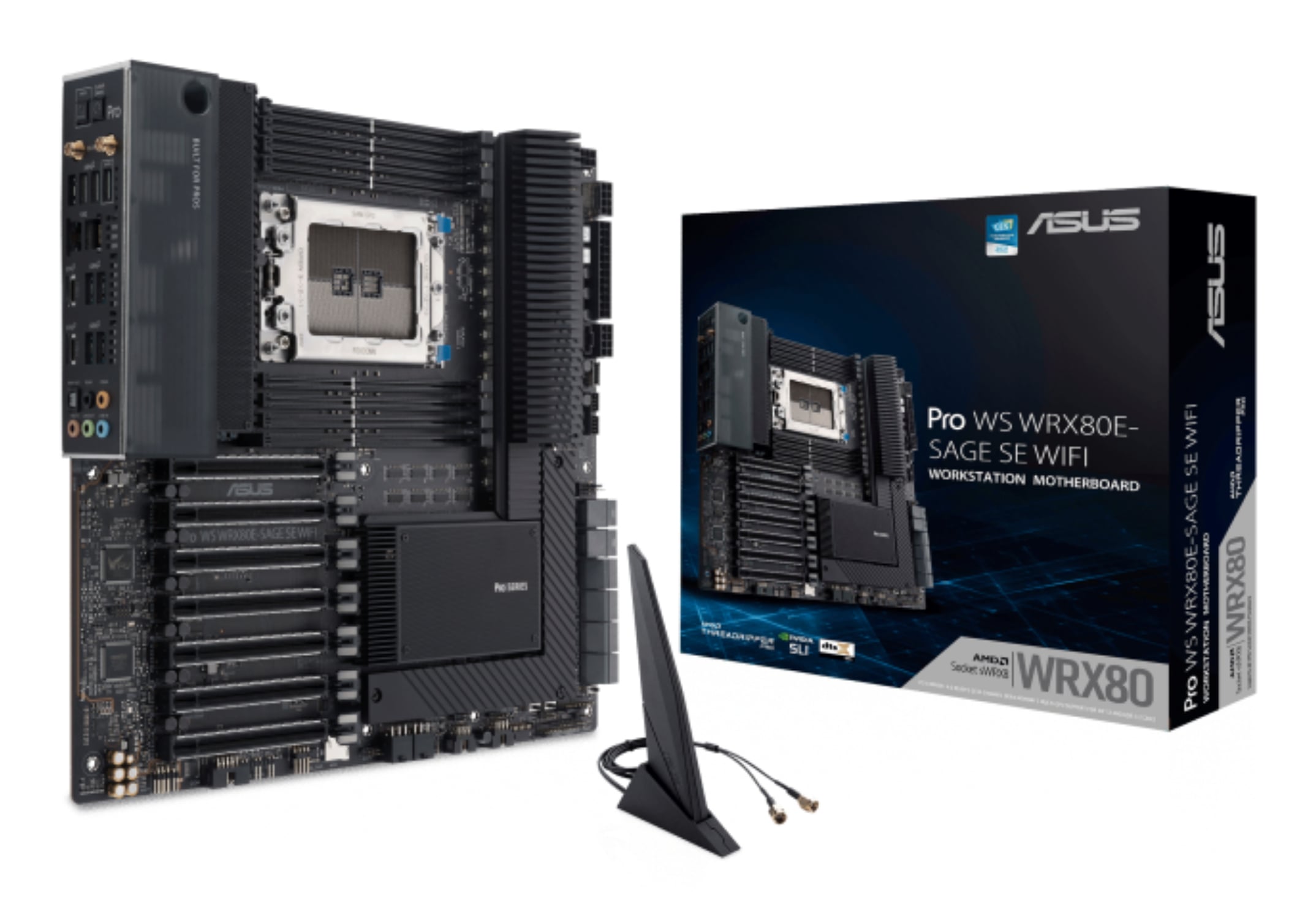 ASUS WRX80E-SAGE SE WIFI AMD WRX80 Socket SP3 Verlengd ATX