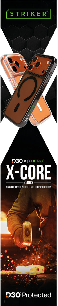 POS - Striker D3O X-Core Case - Forex Vertical Double sided print - 20x108cm