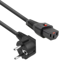 ACT Netsnoer CEE 7/7 male (haaks) - C13 IEC Lock zwart 5 m, EL269S - Afbeelding 2