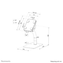 Neomounts DS15-625BL1 Tablet standaard bureau 7.9-11" - vergrendelbaar - universeel - Afbeelding 19