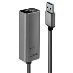Lindy 43313 tussenstuk voor kabels USB-A RJ-45 Zilver - Afbeelding 2