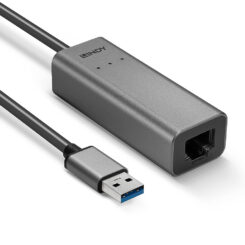 Lindy 43313 tussenstuk voor kabels USB-A RJ-45 Zilver - Afbeelding 4