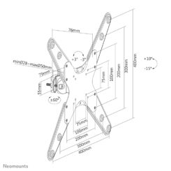 Neomounts FL40-430BL14 TV-paalsteun 32-55" - diam. 28-50 mm - Afbeelding 12