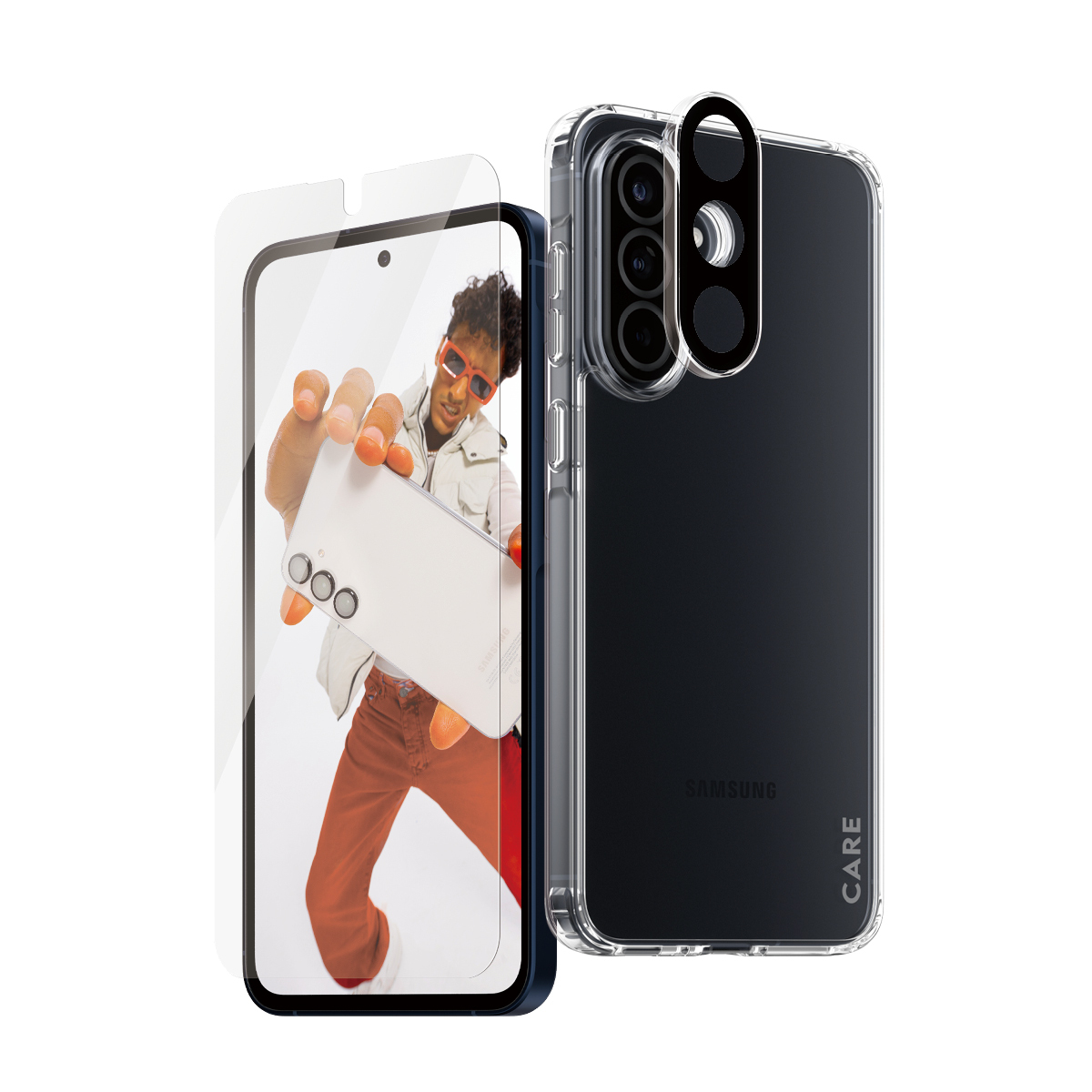 PanzerGlass ® | CARE by ® Flagship 3-in-1 Bundle Samsung Galaxy A56 5G Doorzichtige schermbeschermer 1 stuk(s)