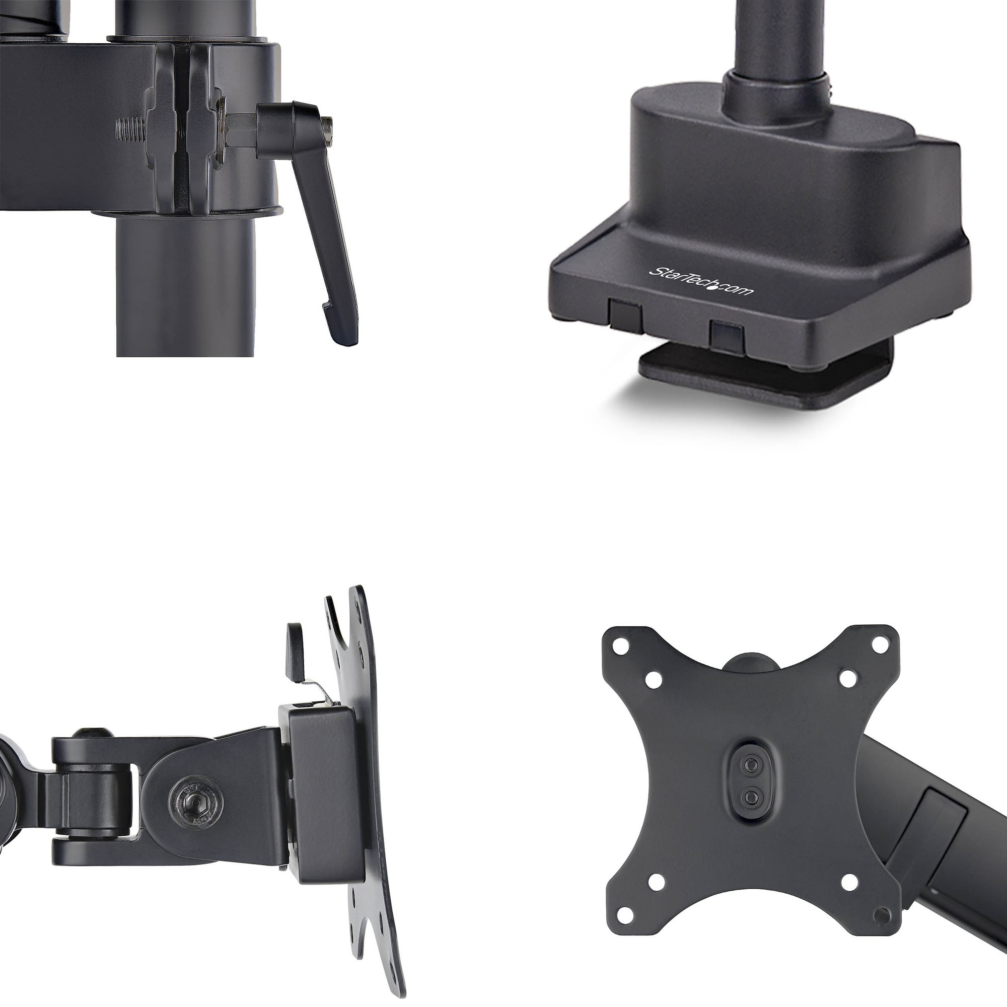 StarTech.com Monitor Arm voor Bureau, Tot 40inch Scherm/8kg, Mechanische Veerarm, C-Klem/Doorvoertule, Top-Down Installatie, Afstelling Zonder Gereedschap - Afbeelding 4