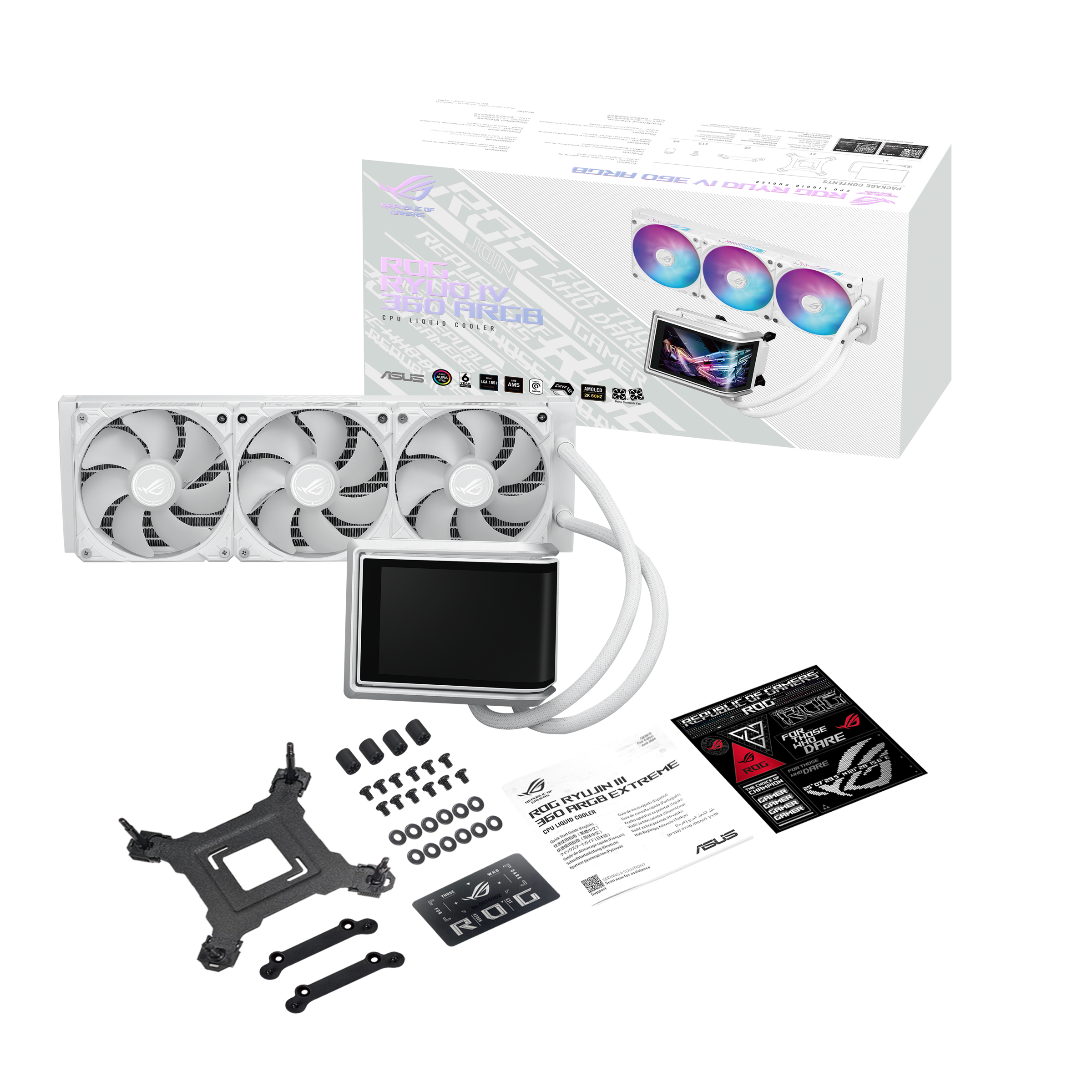 ASUS ROG RYUO IV 360 ARGB WHT Processor Alles-in-één vloeistofkoeler 12 cm Wit - Afbeelding 14