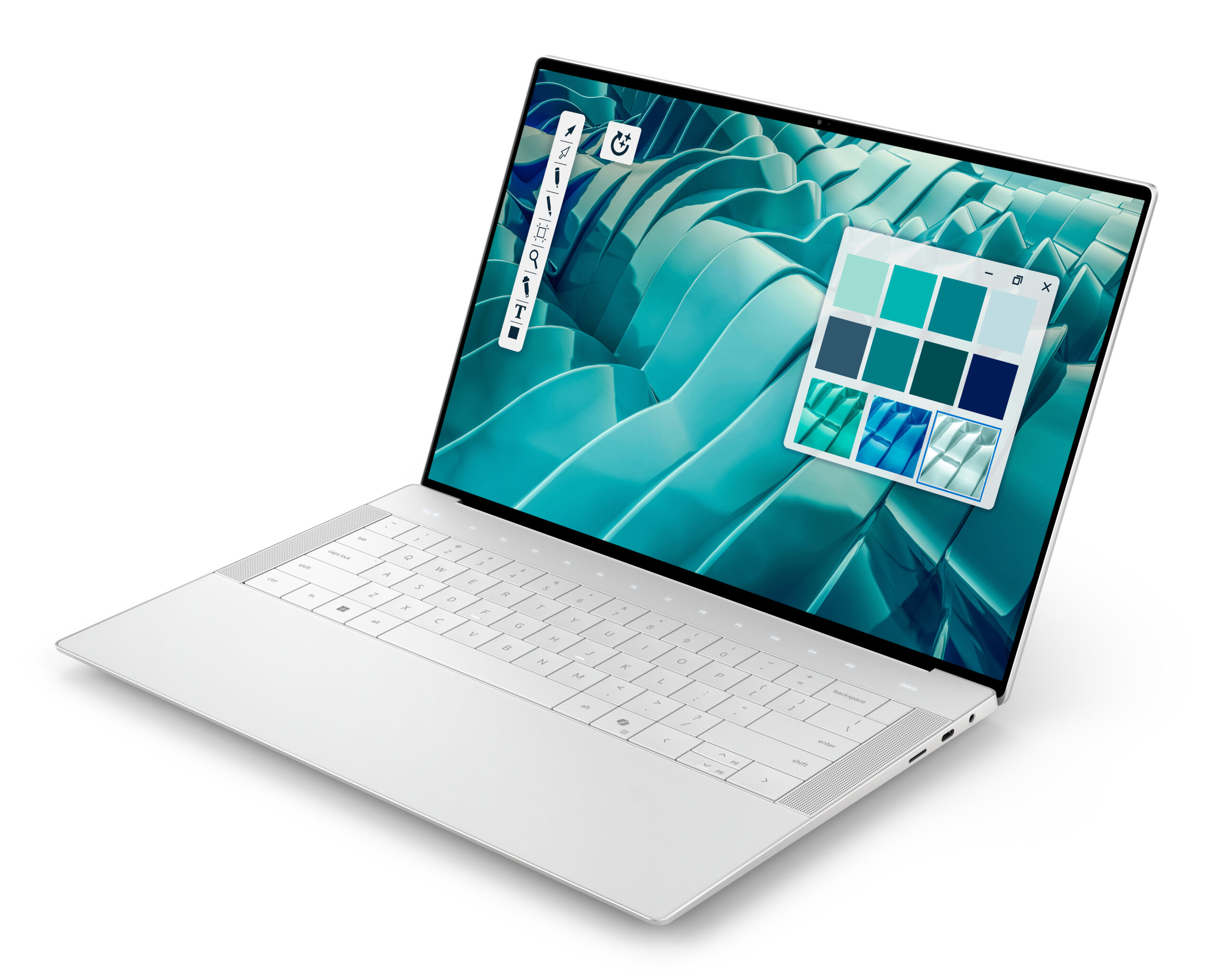 DELL 14 Premium DA14250 Intel Core Ultra 7 255H Laptop 36,8 cm (14.5") WUXGA 32 GB LPDDR5x-SDRAM 1 TB SSD NVIDIA GeForce RTX 4050 Wi-Fi 7 (802.11be) Windows 11 Pro US International Platina - Afbeelding 4
