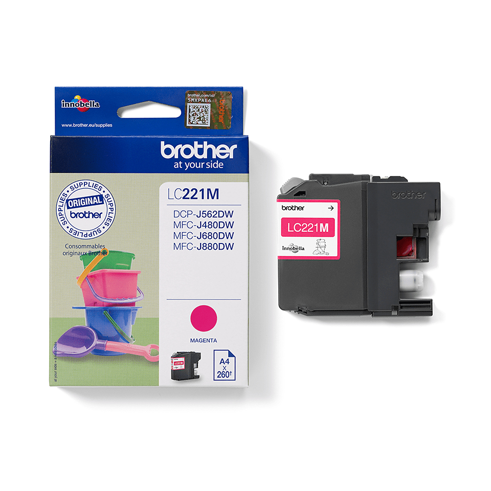 Brother LC221M inktcartridge 1 stuk(s) Origineel Magenta - Afbeelding 4