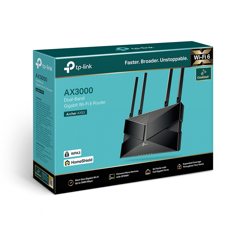 TP-Link Archer AX53 draadloze router Gigabit Ethernet Dual-band (2.4 GHz / 5 GHz) Zwart - Afbeelding 5